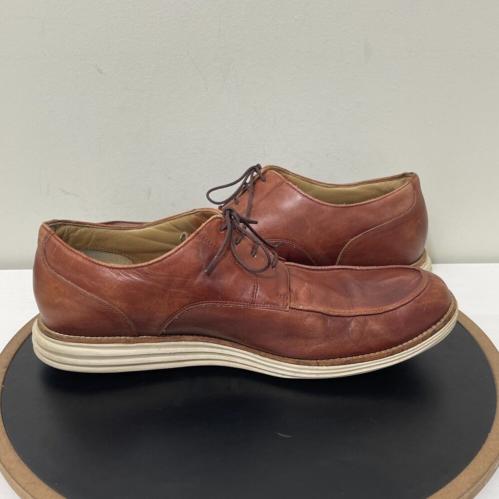 Cole Haan Shoes Men Size 13 M Lunar‎ Grand Apron Oxfords Brown Comfort Leather - Picture 7 of 14